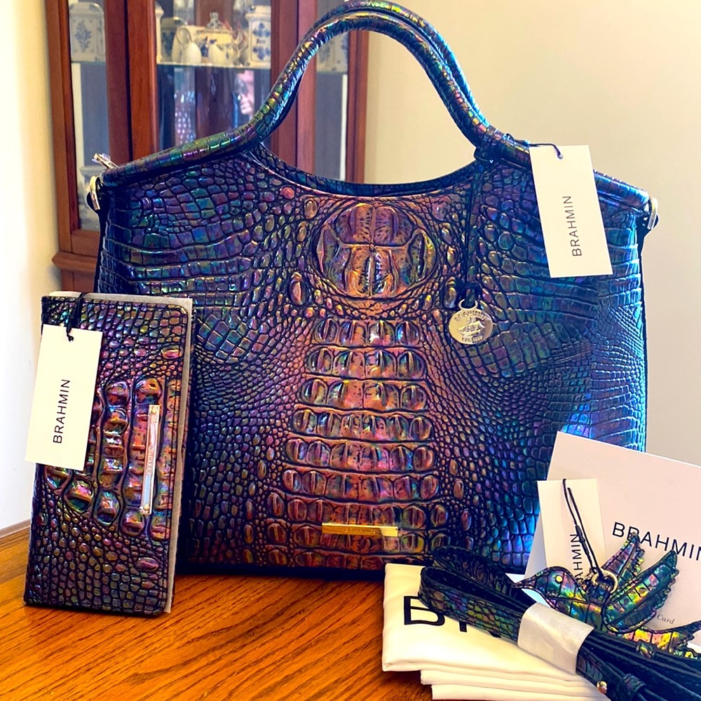RARE BRAHMIM 3 Piece Purse Set   NWT